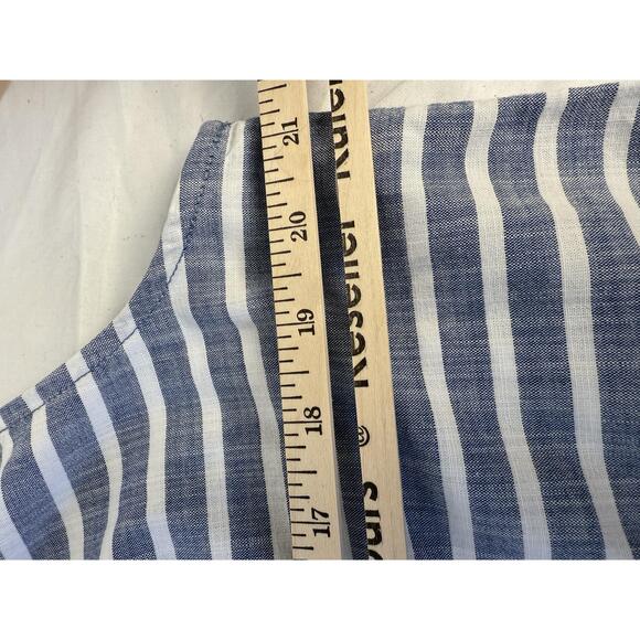 Duluth Trading Co Womens Blue White Sleeveless Tank Top Large - Picture 6 of 10